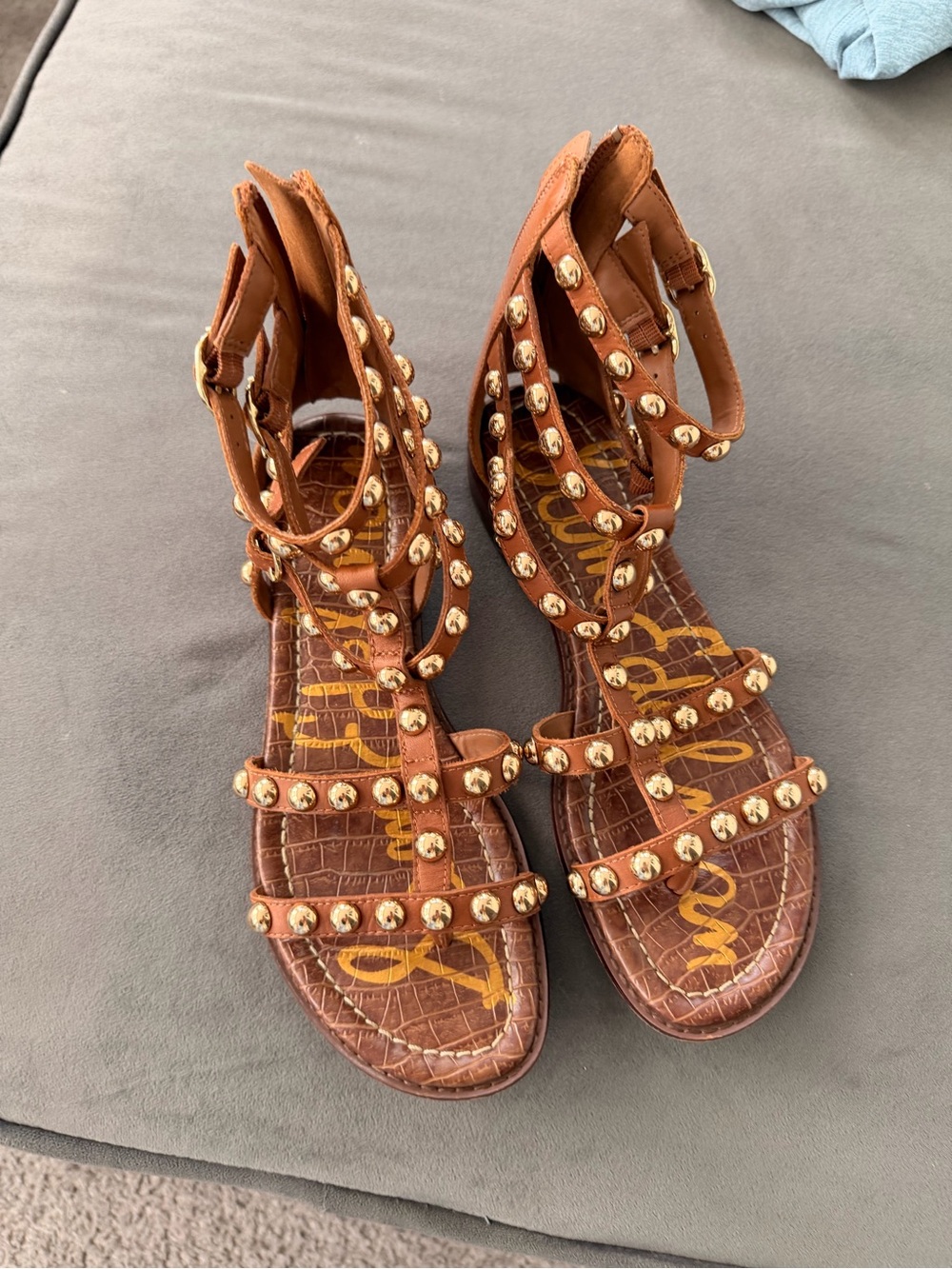 Sam Edelman Brown Studded Gladiator Sandals
